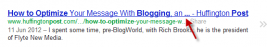 optimizing a blog post title