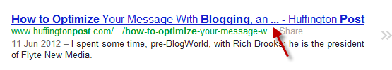 optimizing a blog post title